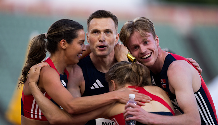 Norsk rekord på 4x400 meter mix-stafett