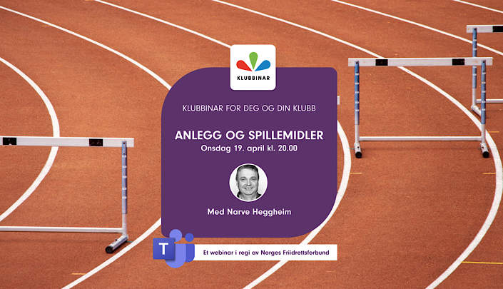Klubbinar på teams 19. april: Anlegg og spillemidler
