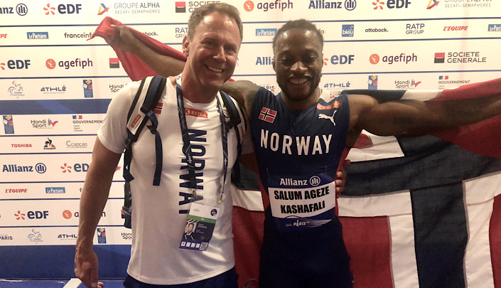 Salum Ageze Kashafali med gull på 100 meter i Para-VM