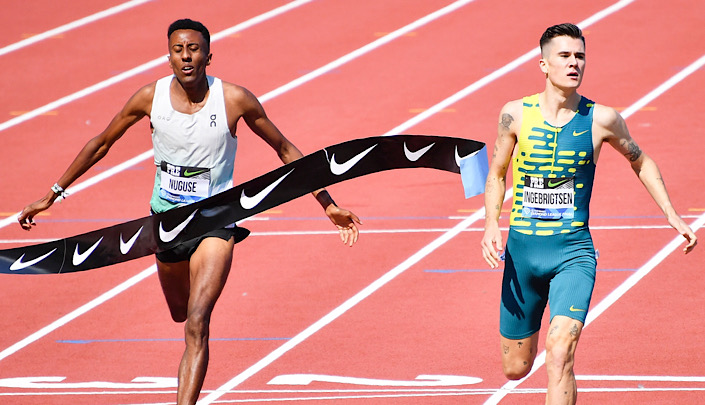 To europarekorder av Jakob Ingebrigtsen i Eugene