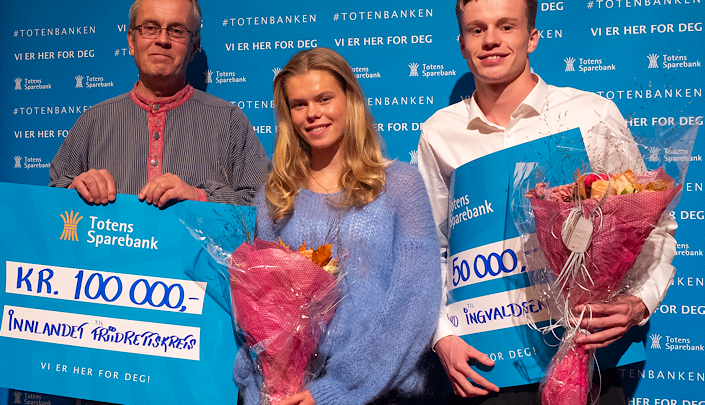 Innlandet friidrettskrets takker Toten Sparebank