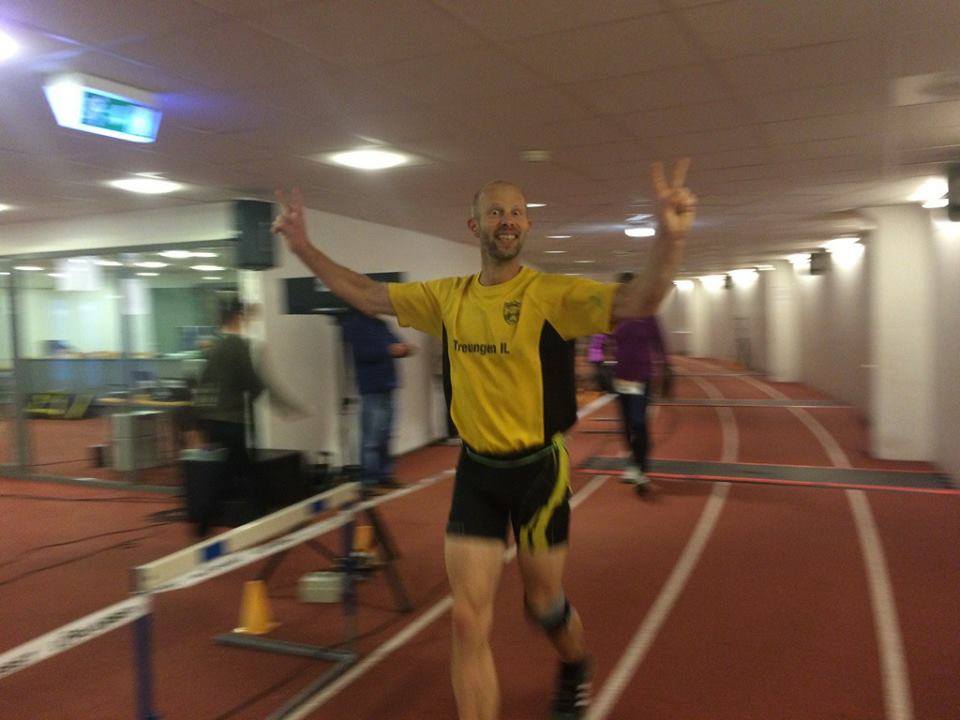 Helge Reinholdt, etter å ha fullført sine første 100 miles. Foto: Gunhild Reinholdt Helge Reinholdt, etter å ha fullført sine første 100 miles. Foto: Gunhild Reinholdt